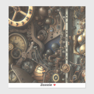 Sticker en vinyle Steampunk Art