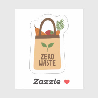 Sticker en vinyle sur mesure écologique Zero Waste