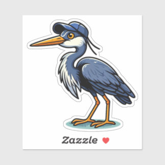 Sticker en vinyle sur mesure Great Blue Heron