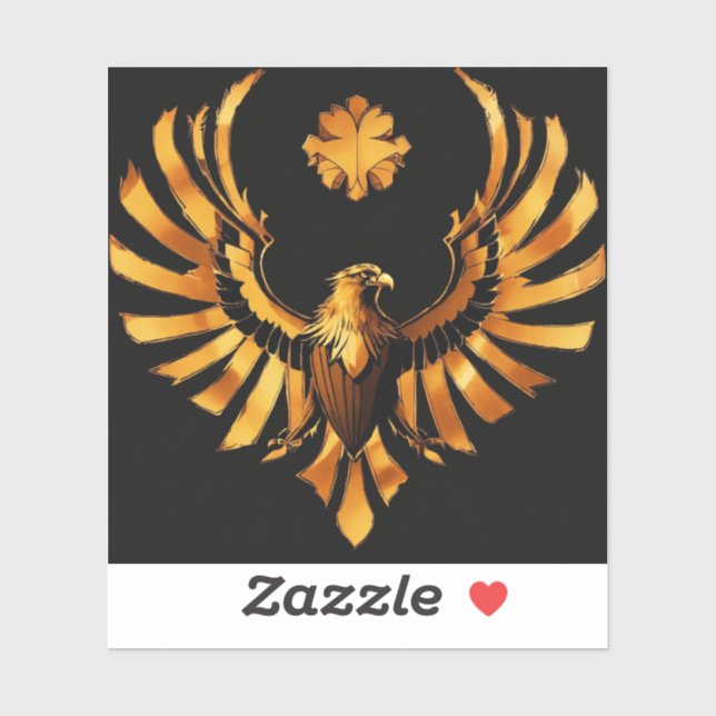 Sticker en vinyle sur mesure Majestic Golden Eagle (Feuille)