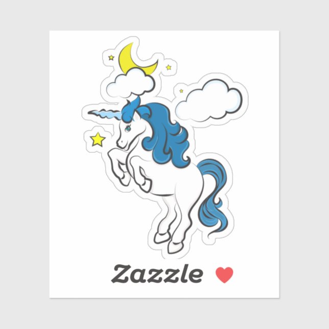 Sticker en vinyle sur mesure Sky Unicorn (Feuille)