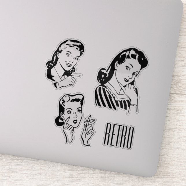 Sticker en vinyle taillé sur mesure pour dames Ret (Détail)