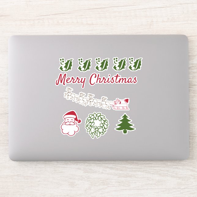 Sticker en vinyle - Thème de Noël 1 (Ordinateur)
