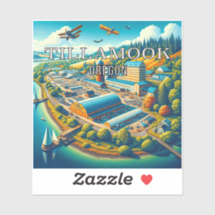 Sticker en vinyle Tillamook Oregon 3 pouces