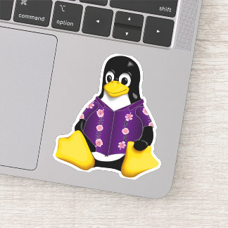 Sticker en vinyle Tux décontracté