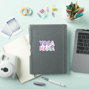 Sticker en vinyle Yoga Mama Pastel