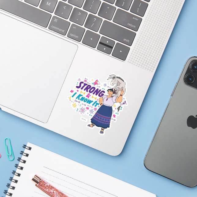 Sticker Encanto | Luisa - Fort & Je Le Sais (Ordinateur portable avec iPhone)