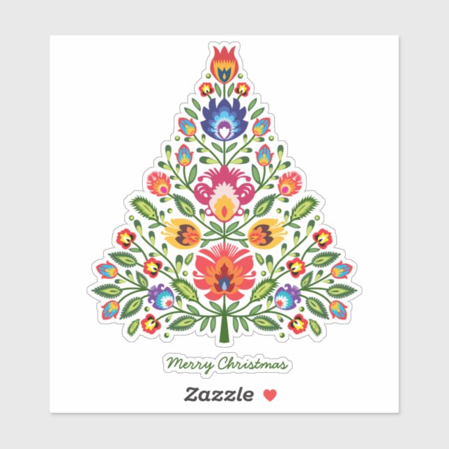 Sticker Enchantement populaire : Arbre de Noël (Feuille)