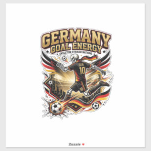 Sticker Énergie de but Allemagne Skeleton Striker Nations