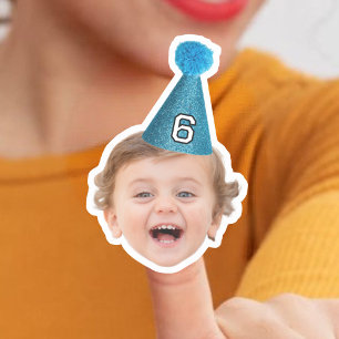 Sticker Enfant customisé Visage Photo casquette fête Anniv