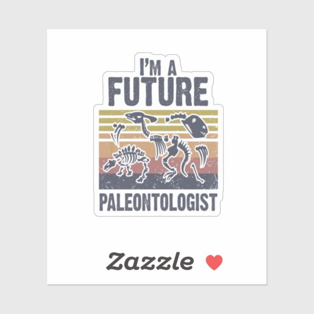 Sticker Enfants Je suis un futur paléontologue Dinosaures (Feuille)