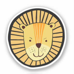 Sticker Enfants Lion Jungle Animal