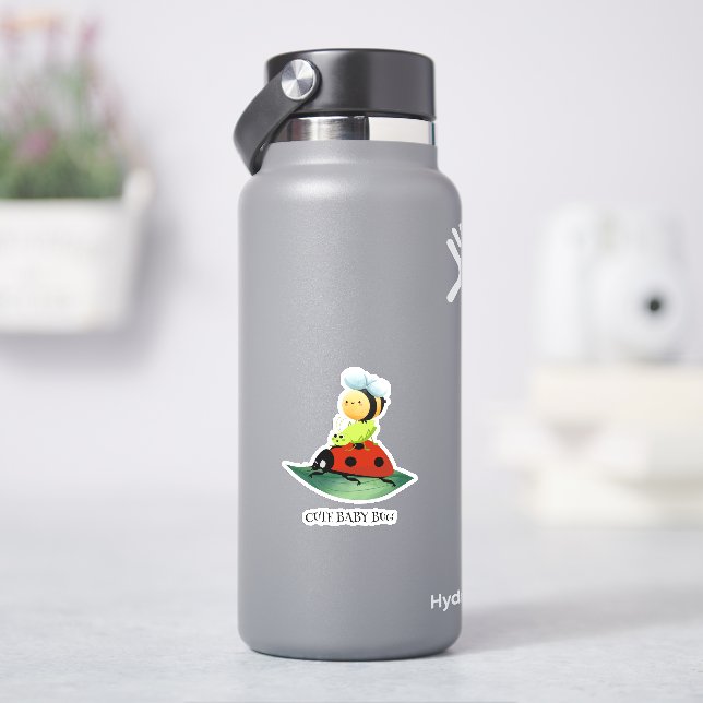 Sticker Enfants mignonne Rouge coccinelle Abeille insecte  (HydroFlask)