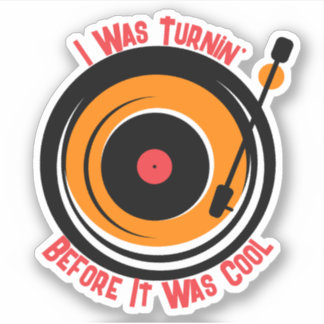 Sticker Enregistrement vinvinvinyle retro de musique perso