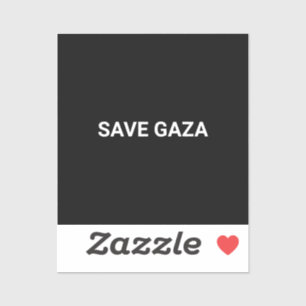 Sticker Enregistrer Gaza noir blanc texte personnalisé min
