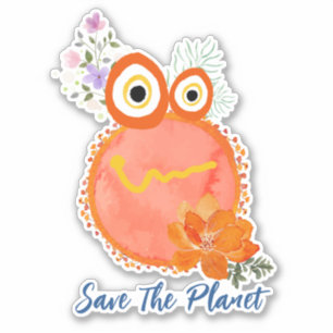 Sticker Enregistrer L'Autocollant Planète