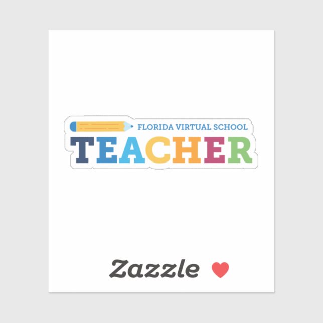 Sticker enseignant de l'école virtuelle de Floride (Feuille)
