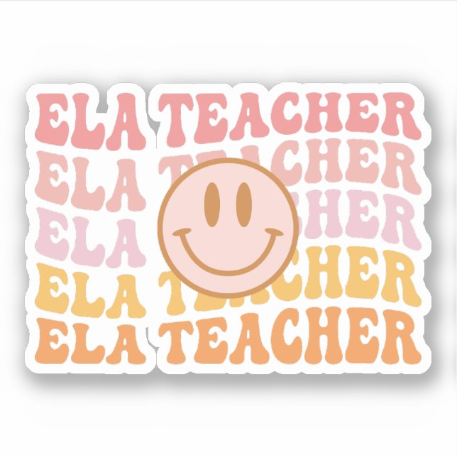 Sticker Enseignant des arts de la langue anglaise, Cadeau  (Devant)