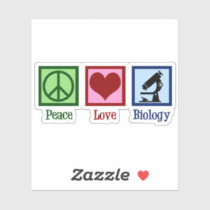 Sticker Enseignant en biologie de l'amour pour la paix