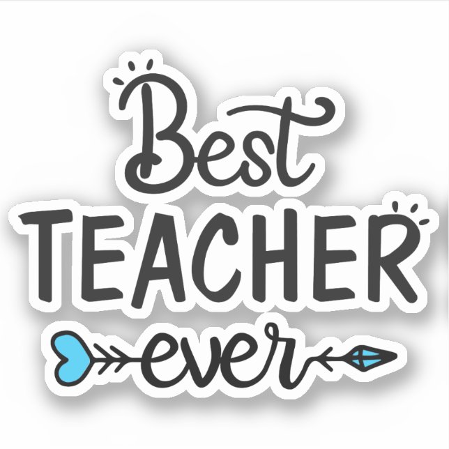 Sticker ENSEIGNANT - Meilleur jamais (Devant)