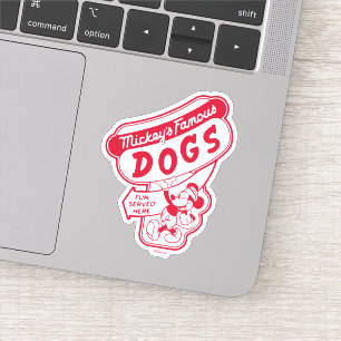 Sticker Enseigne de hot dog Mickey Mouse vintage