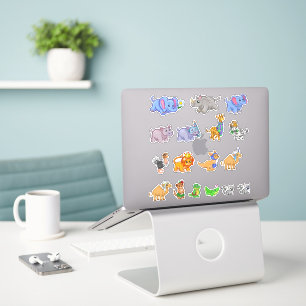 Sticker ensemble d'animaux de safari mignons