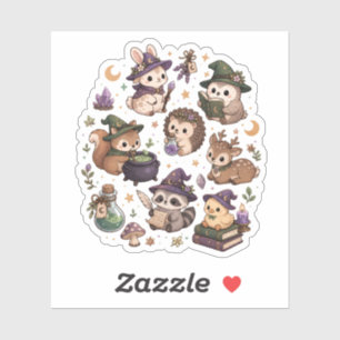 Sticker Ensemble d'autocollants d'animaux magiques de forê