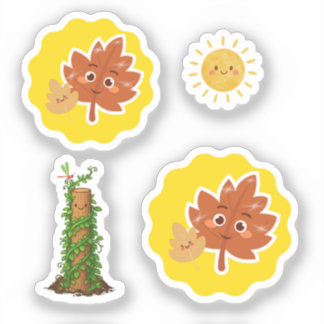 Sticker Ensemble d'autocollants de jeu de mots sur une feu