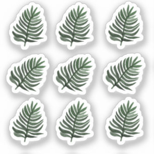 Sticker Ensemble d'autocollants de verdure de feuille de M