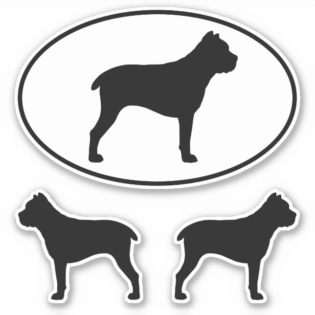 Sticker Ensemble d'autocollants en vinyle Cane Corso Dog S (Devant)