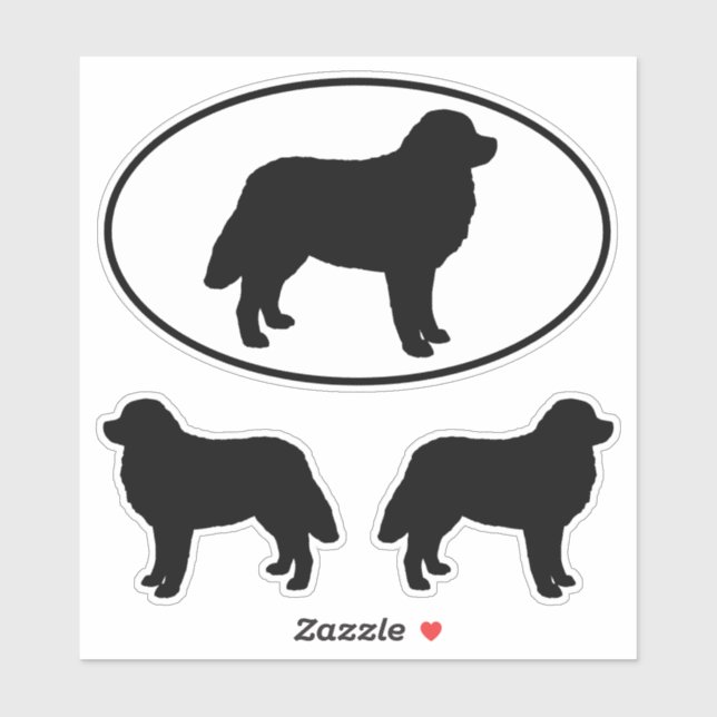 Sticker Ensemble d'autocollants en vinyle de chien de mont (Feuille)