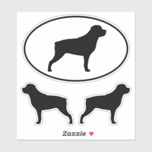 Sticker Ensemble d'autocollants en vinyle de chien Rottwei