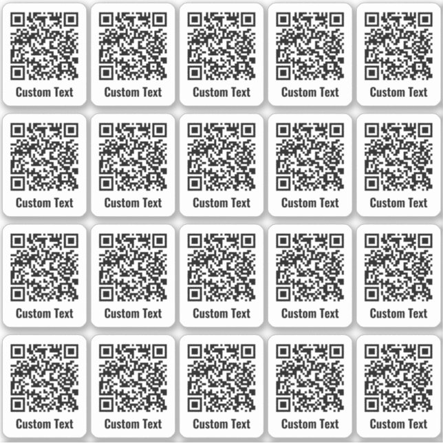 Sticker Ensemble d'autocollants QR Code 20 personnalisé (Devant)
