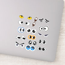 Ensemble d'autocollants Yeux Rigolos Expression