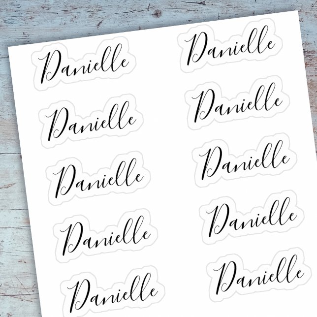 Sticker Ensemble de 10 - Élégante signature nom Danielle (Créateur téléchargé)