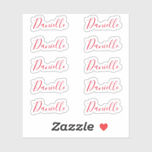 Sticker Ensemble de 10 - Élégante signature script nom Dan
