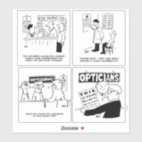Ensemble de 4 Drôles Opticiens Drôle.