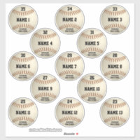 Ensemble de baseball de Grungy de 13 noms de joueu