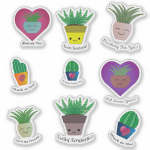 Sticker Ensemble de chevalets de Plante mignons et amusant