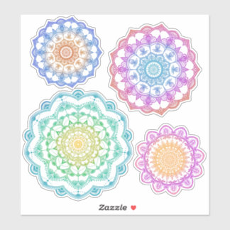 Sticker Ensemble de Mandala mixte coloré