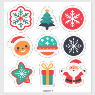 Sticker Ensemble de Noël Coloré