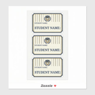 Sticker Ensemble d'étiquettes de casier - Rayures dorées s