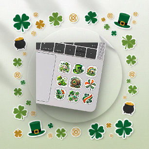 Sticker Ensemble fantaisiste de la Saint-Patrick de folklo