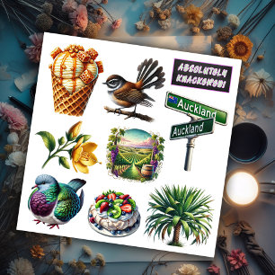 Sticker Ensemble Néo-Zélandais Kiwiana 4 