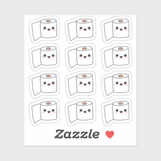 Sticker Entraînement en pot en papier de toilette / Restoc (Feuille)