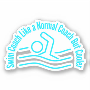 Sticker Entraîneur de natation comme un entraîneur normal 