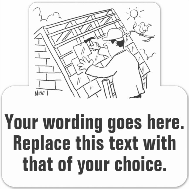 Sticker Entrepreneur de toiture ou promoteur de toiture (Devant)