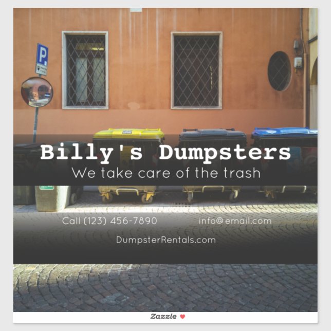 Sticker Entreprise de location de dumping véhicule publici (Feuille)