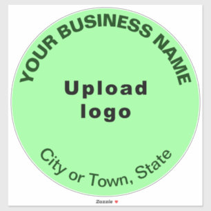 Sticker Entreprise Vert couleur forme ronde Vinyle