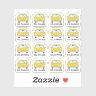 Sticker Entretien de voiture Changement d'huile Rappel Buj